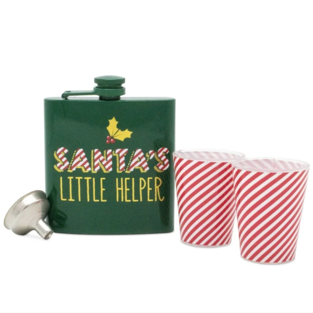 Santa's Little Helper Flask & 2 Shooters by TMD Holdings BNWT Retired